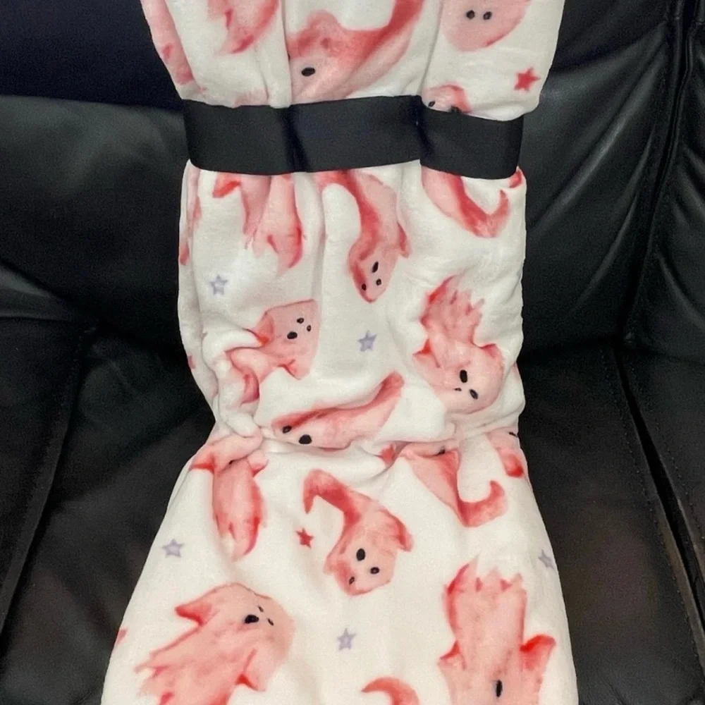 Deco Summerween/Halloween Pink Ghosts Plush Throw